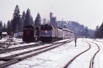 SP 7345 East waiting for Amtrak #6 at Colfax